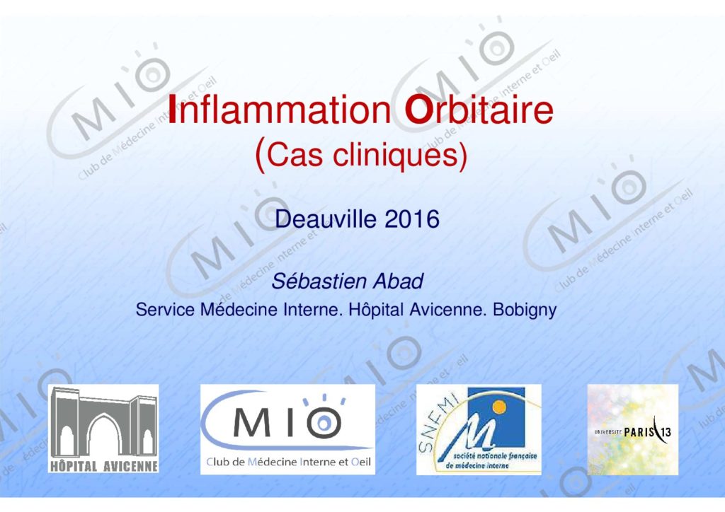 Cas cliniques - Inflammations orbitaires