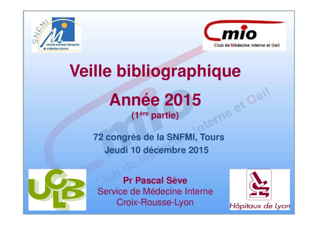 Veille bibliographique - Année 2015 (1)
